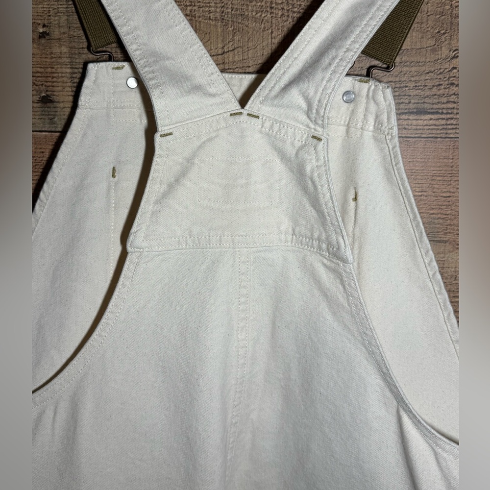 REI Co-op Overalls Women’s Trailsmith Canvas Size 6 Cream Double Knee Bibs Gorp - Picture 7 of 10